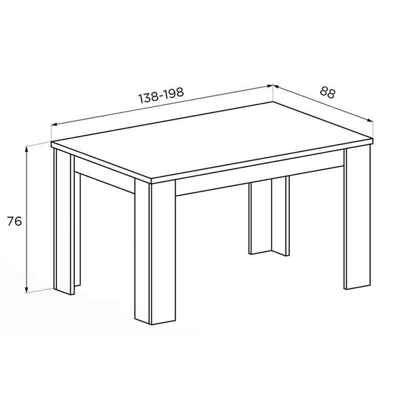 mesa-20533-medidas Mesas de jantar extensível
