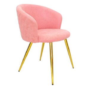 cadeira sala estofada rosa