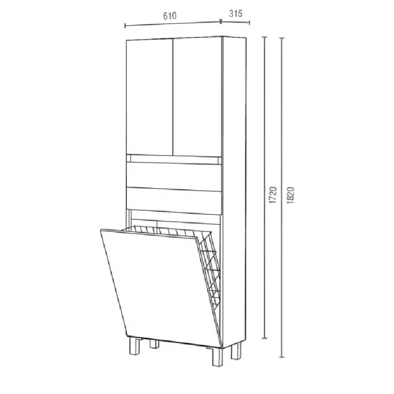 armario-wc-tulha-2 Móvel alto com cesto para roupa