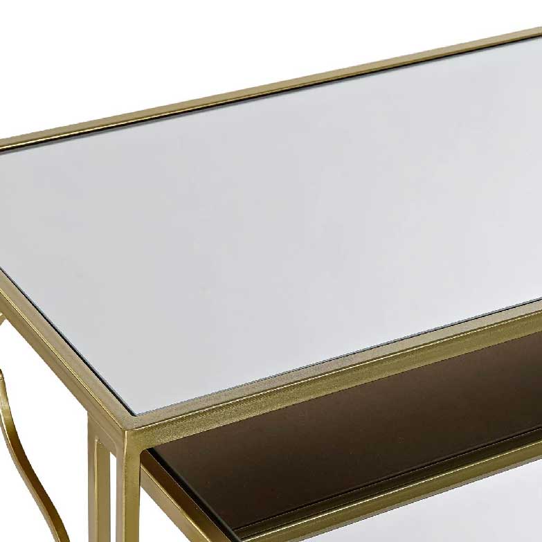 mesa-auxiliar-metal-espelho-1 mesa vidro hall arabe