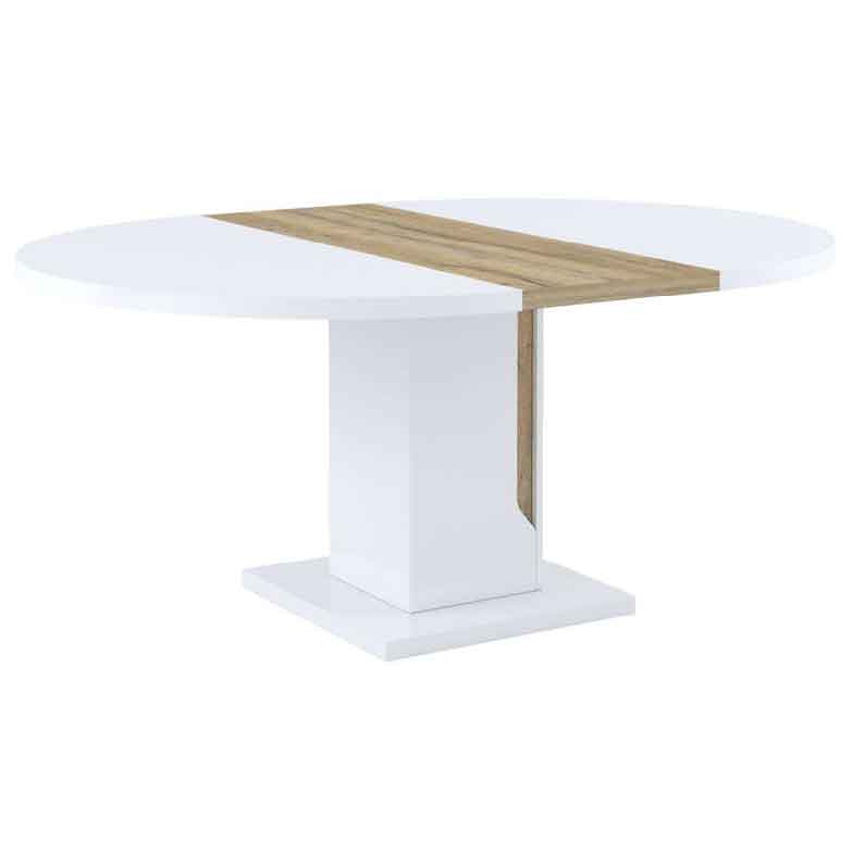 mesa redonda branca extensivel