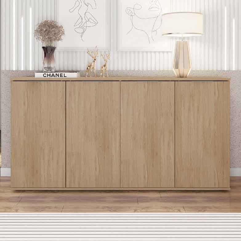 aparador-4-portas-carvaho-2 aparador 4 portas carvalho promoção