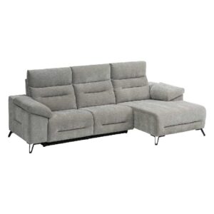 Sofá com 3 lugares e chaise longue direita