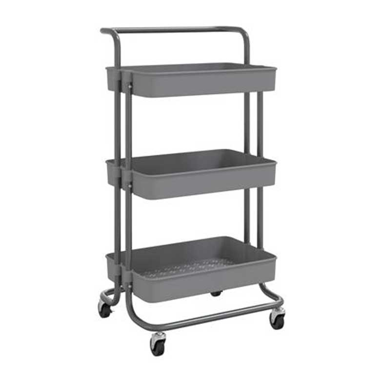 carrinho-apoio Carrinho de cozinha com 3 prateleiras ferro